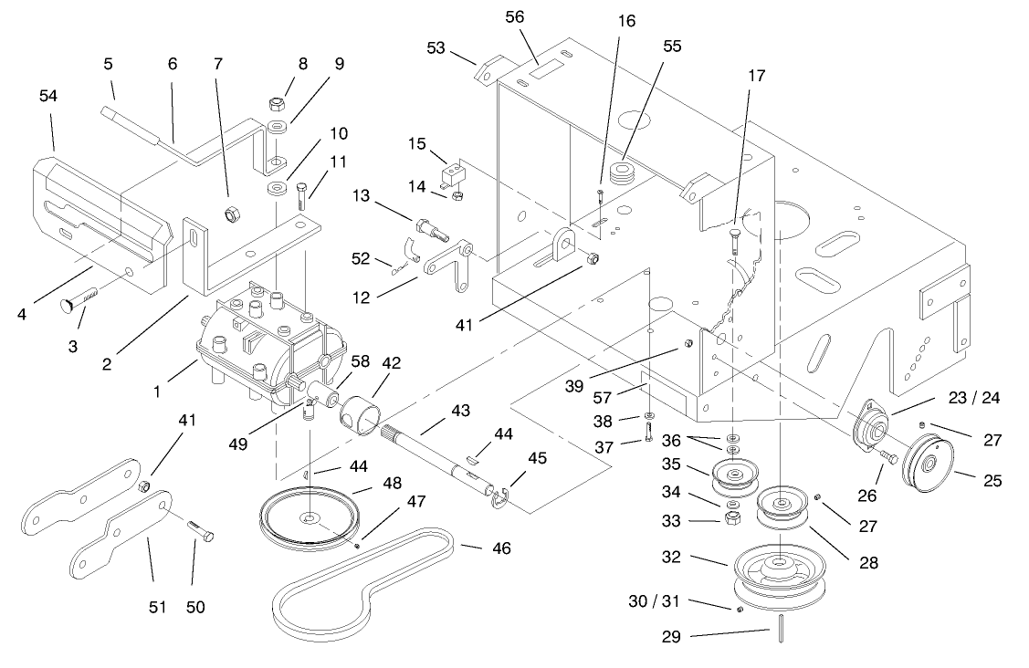Transmission, Pulleys And Drive Belt
