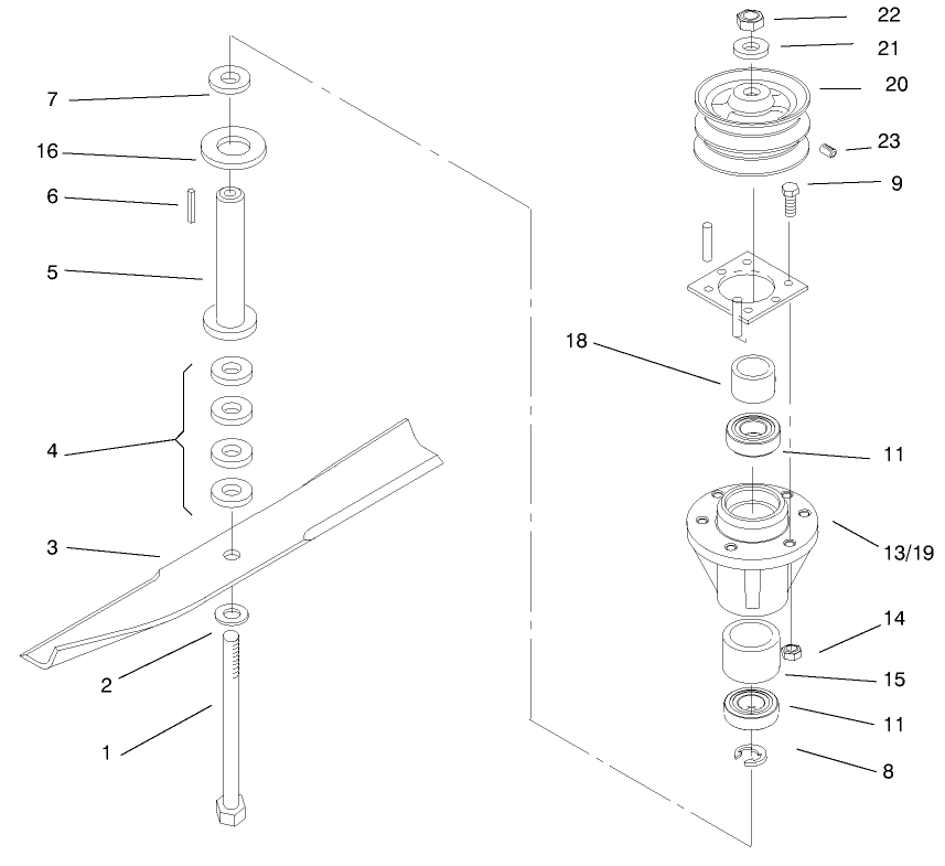 Center Spindles And Blade