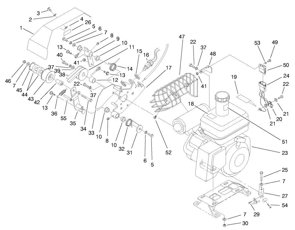 Engine And Bellcrank Asm