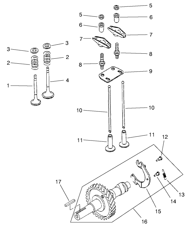 Engine Camshaft & Valves Asm
