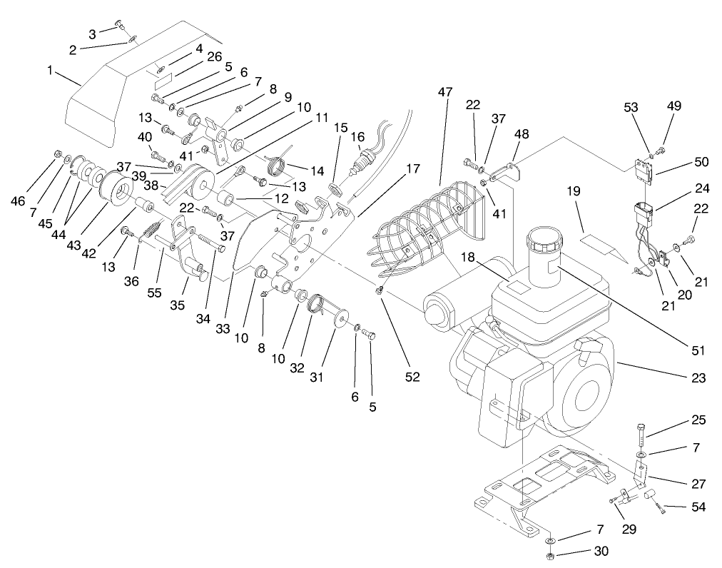 Engine And Bellcrank Asm