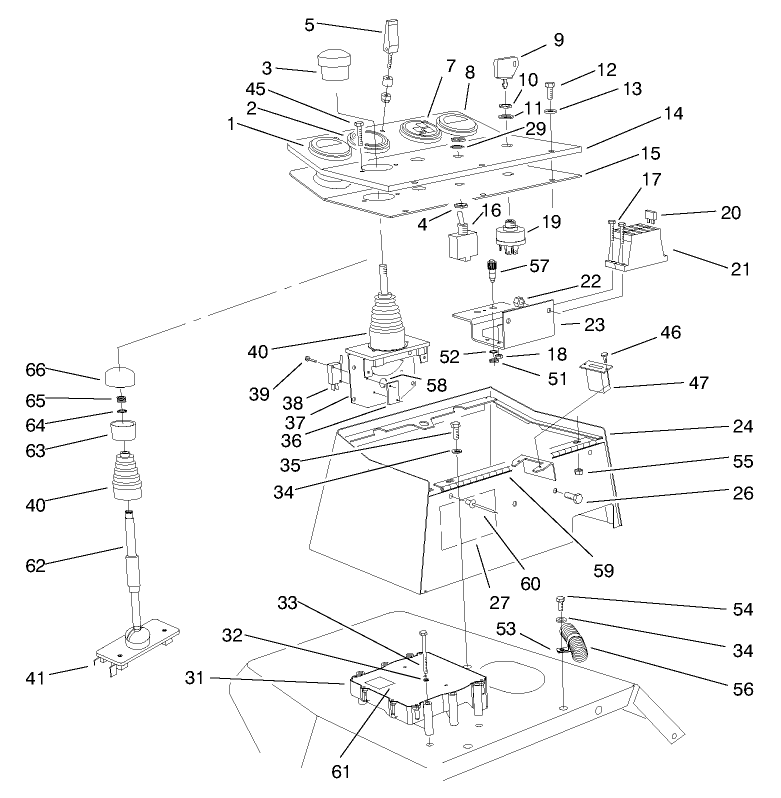Control Console Assembly (continued)