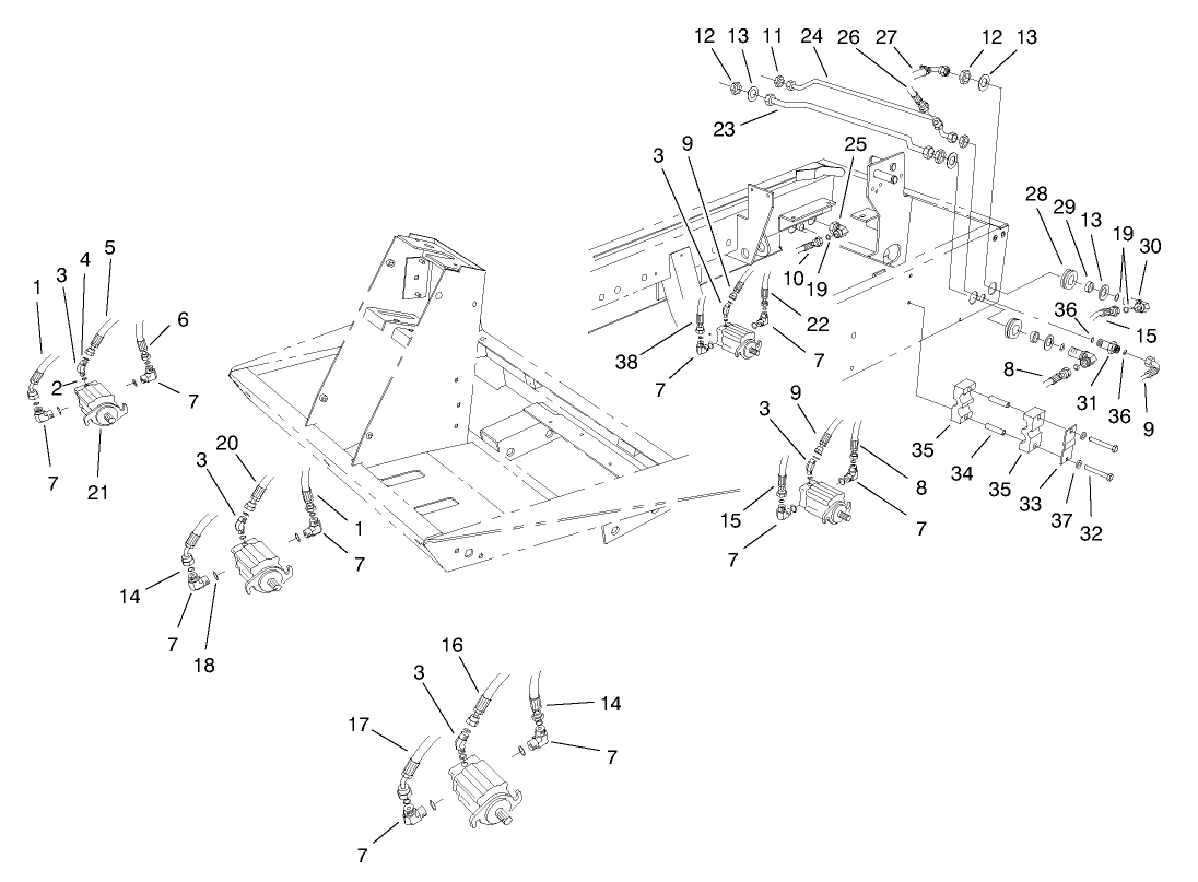 Cutting Unit Hydraulic Components