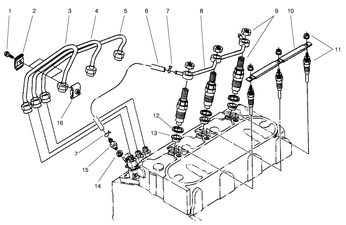 Nozzle Holder & Glow Plug Assembly