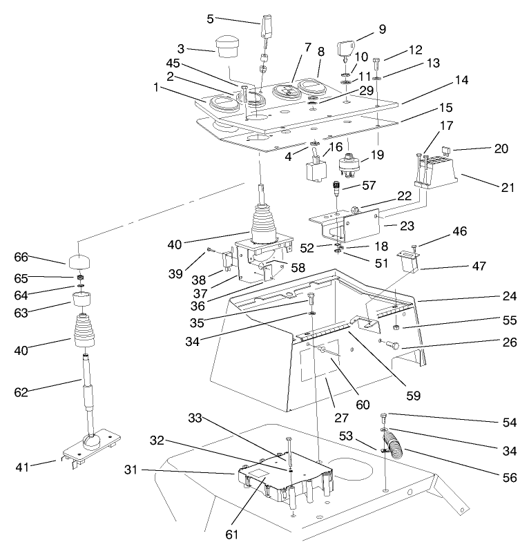 Control Console Assembly (continued)