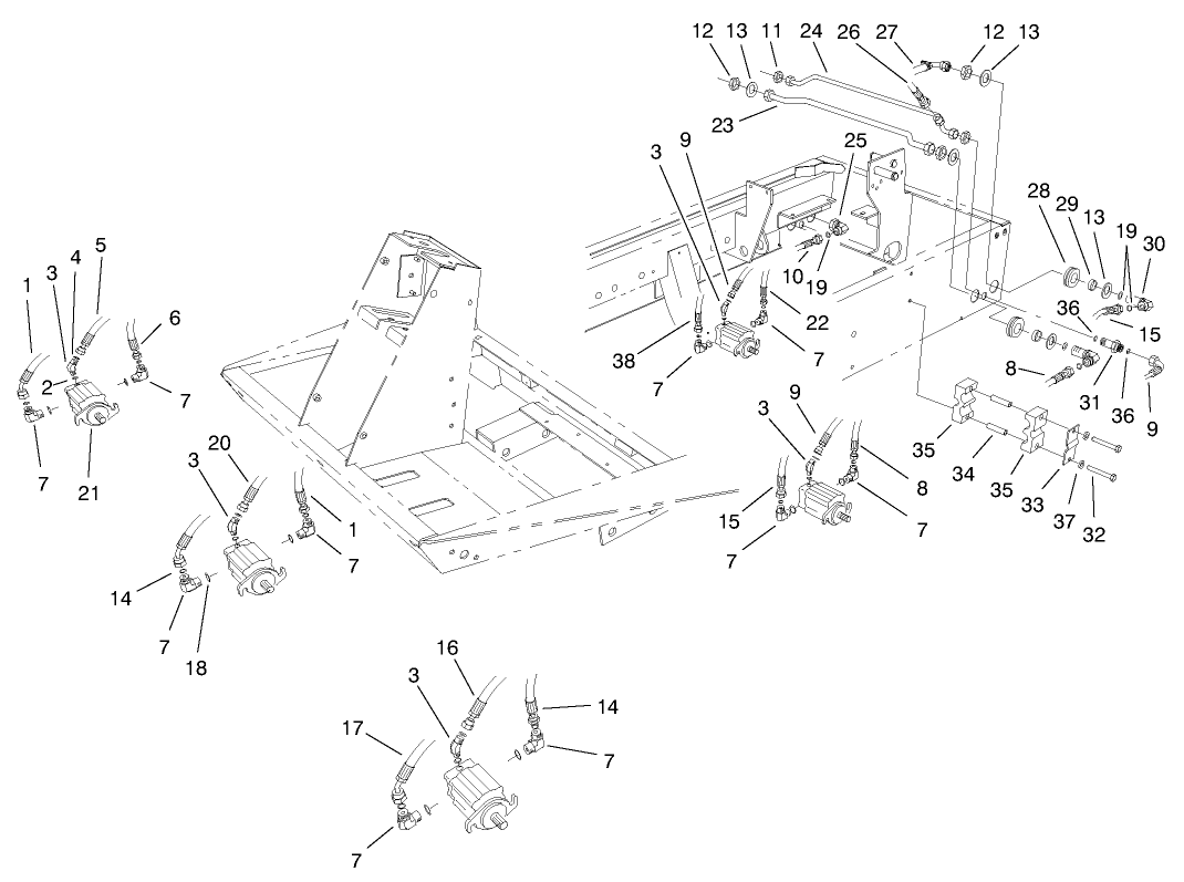 Cutting Unit Hydraulic Components