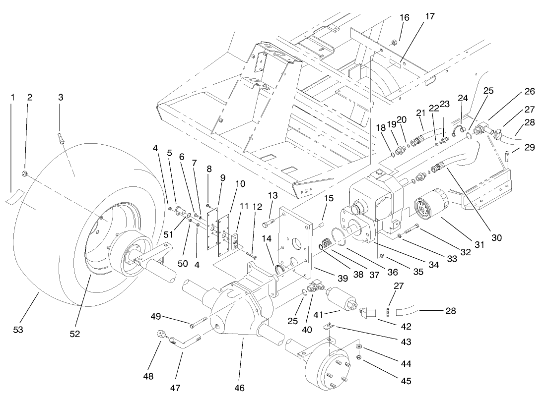 Front Axle & Transmission Assembly