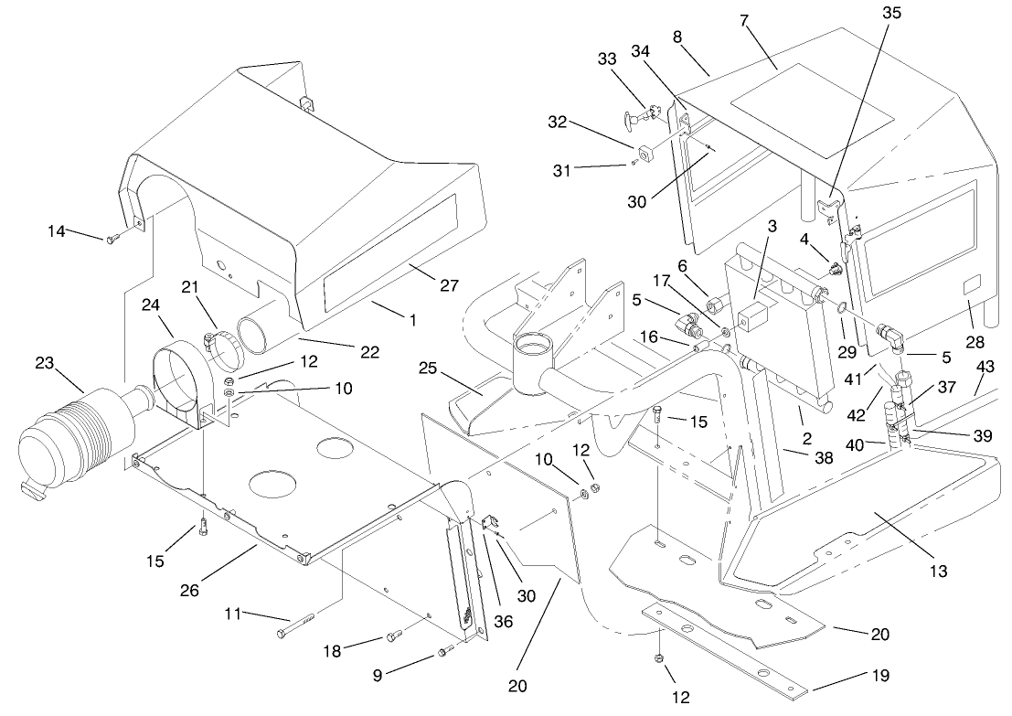 Shrouding & Oil Cooler Assembly