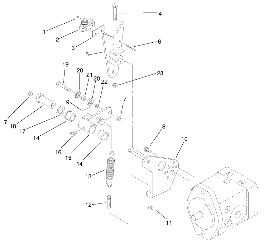 Pump Control Lever Assembly