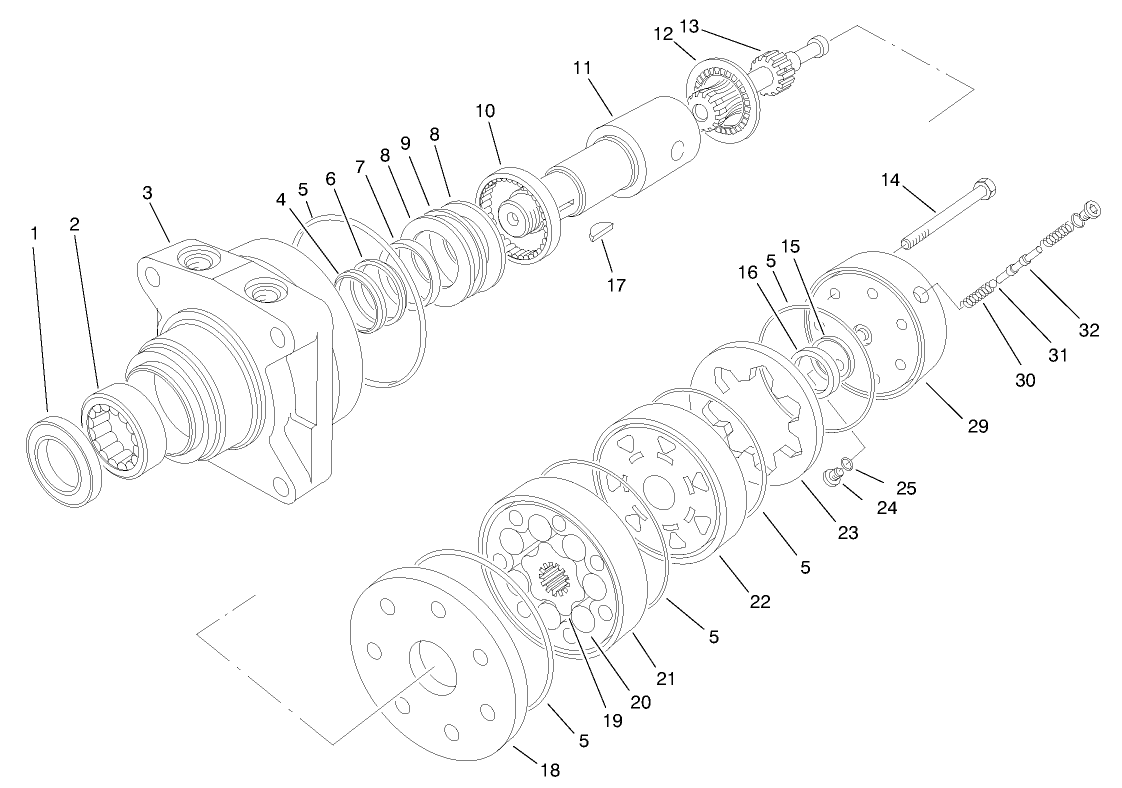 Hydraulic Drive Motor Right Rear No. 75-9840