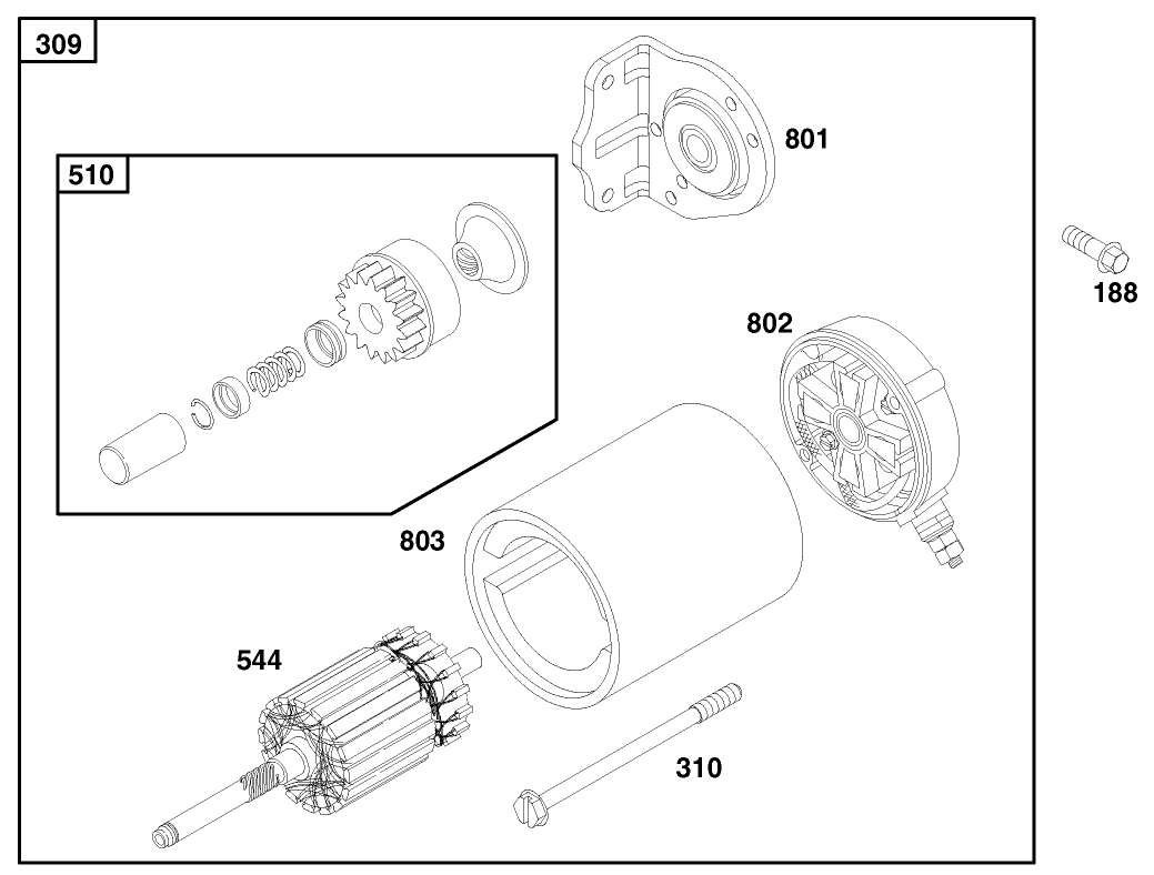 Engine Briggs & Stratton Model 303447-1180-E1