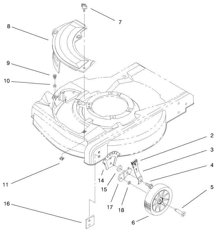 Mulch Plate & Wheel Assembly