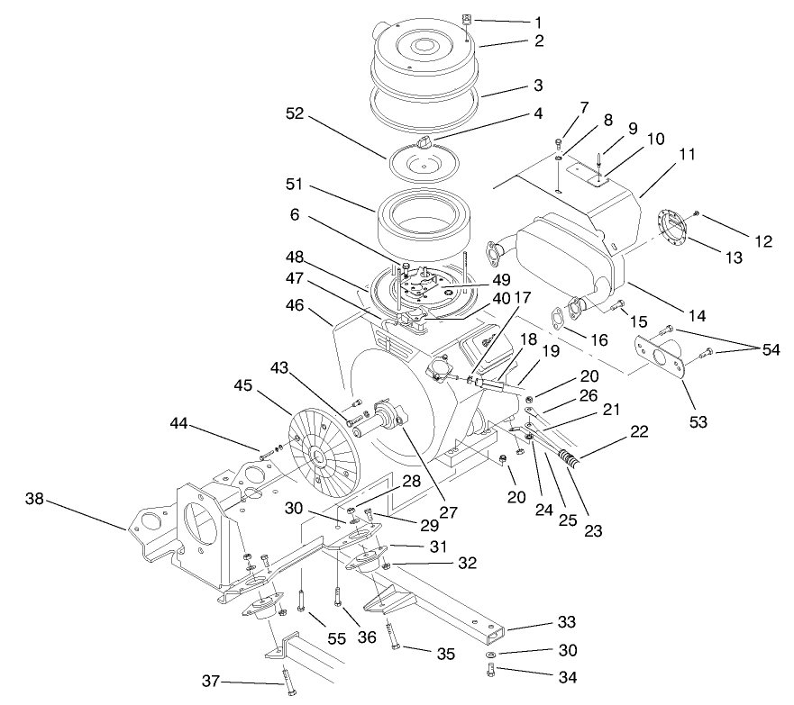 Engine & Muffler Asm