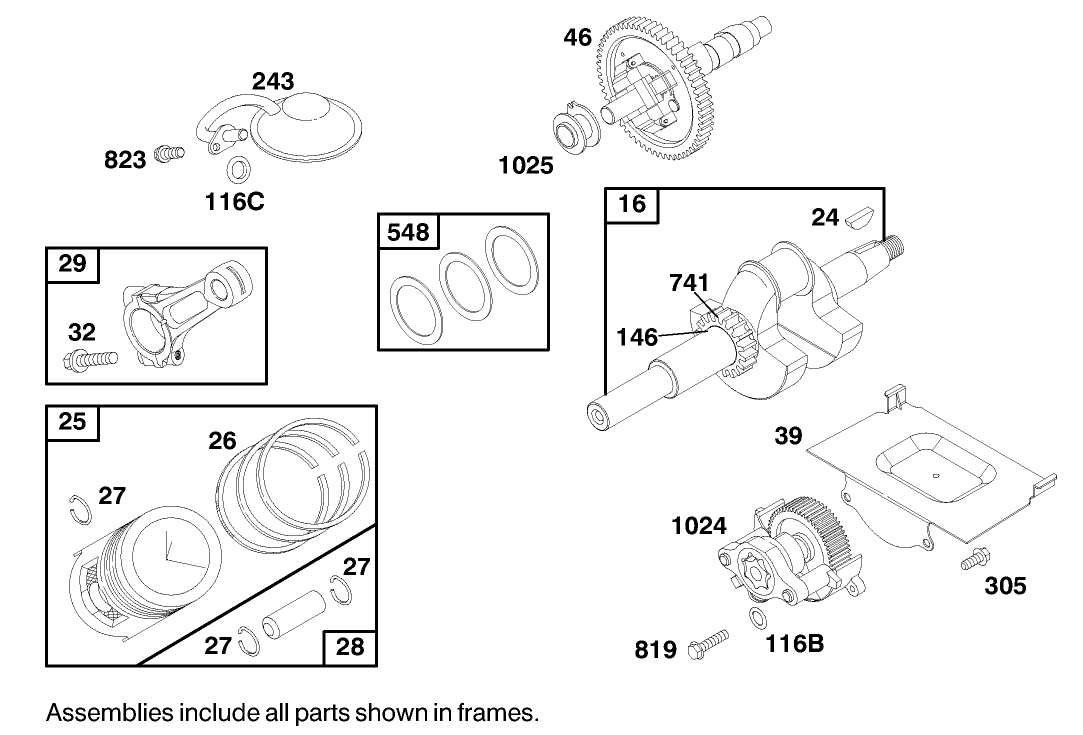 Engine Briggs & Stratton Model 350447-1116-E1