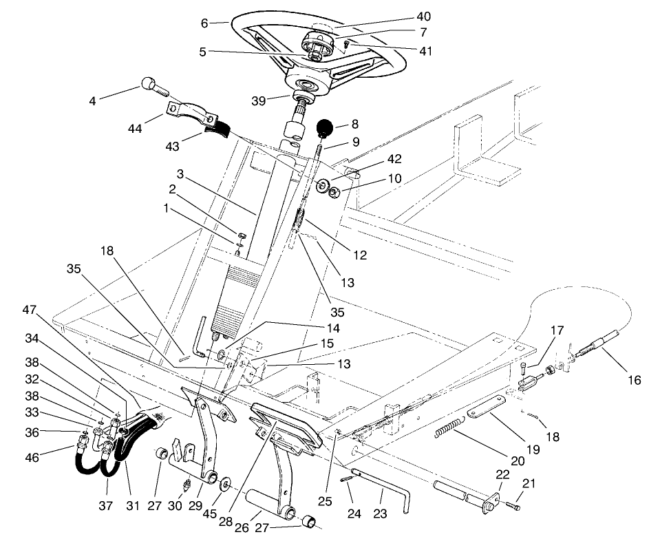 Power Steering & Brake Pedal Asm
