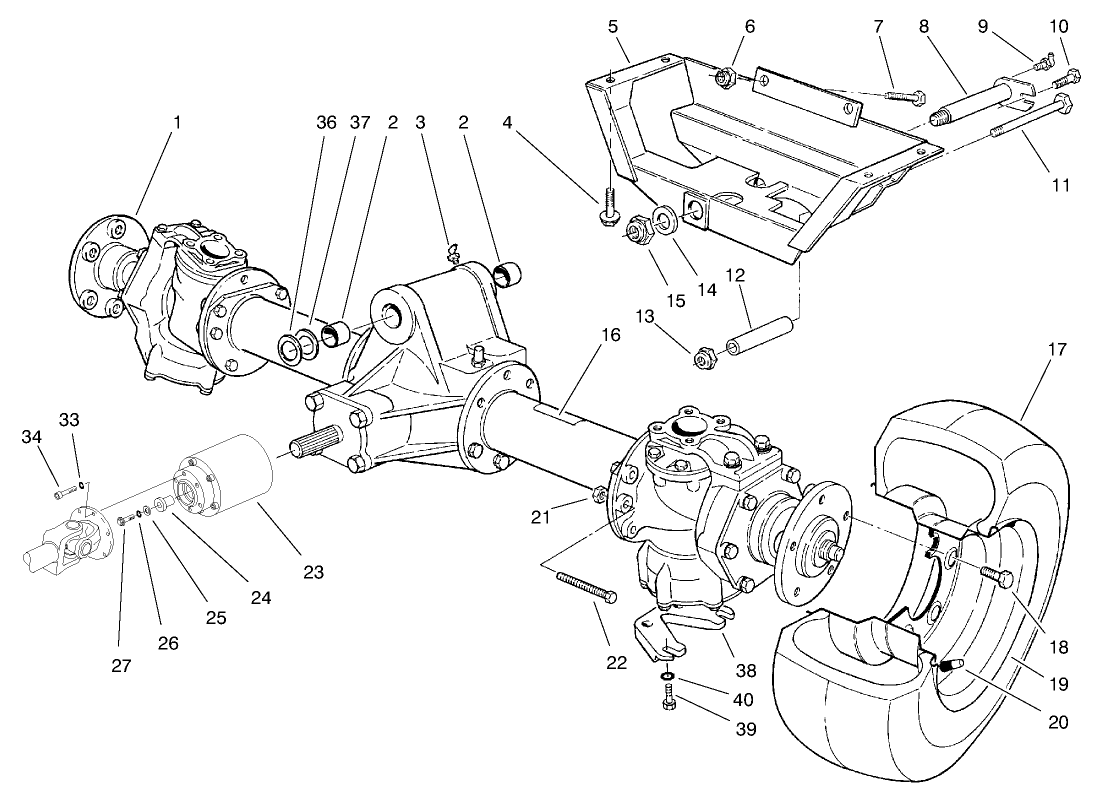 Rear Axle Installation Asm