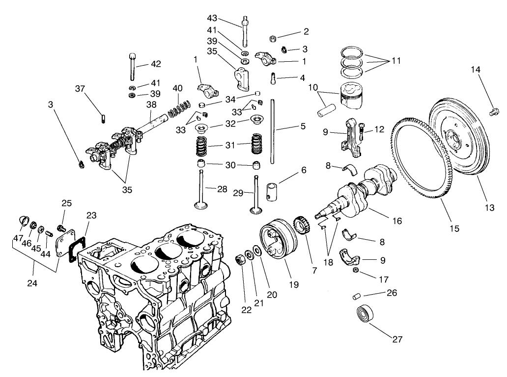 Valves And Crankshaft Asm