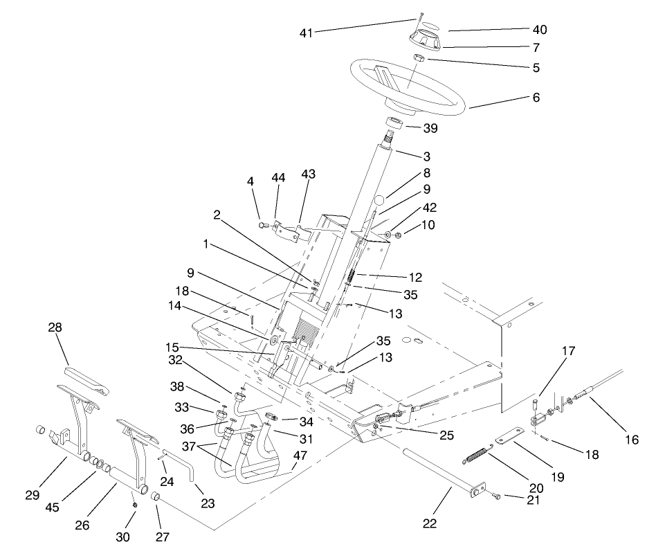 Power Steering & Brake Pedal Asm