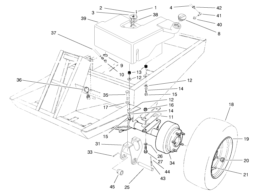 Fuel Tank And Axle Asm