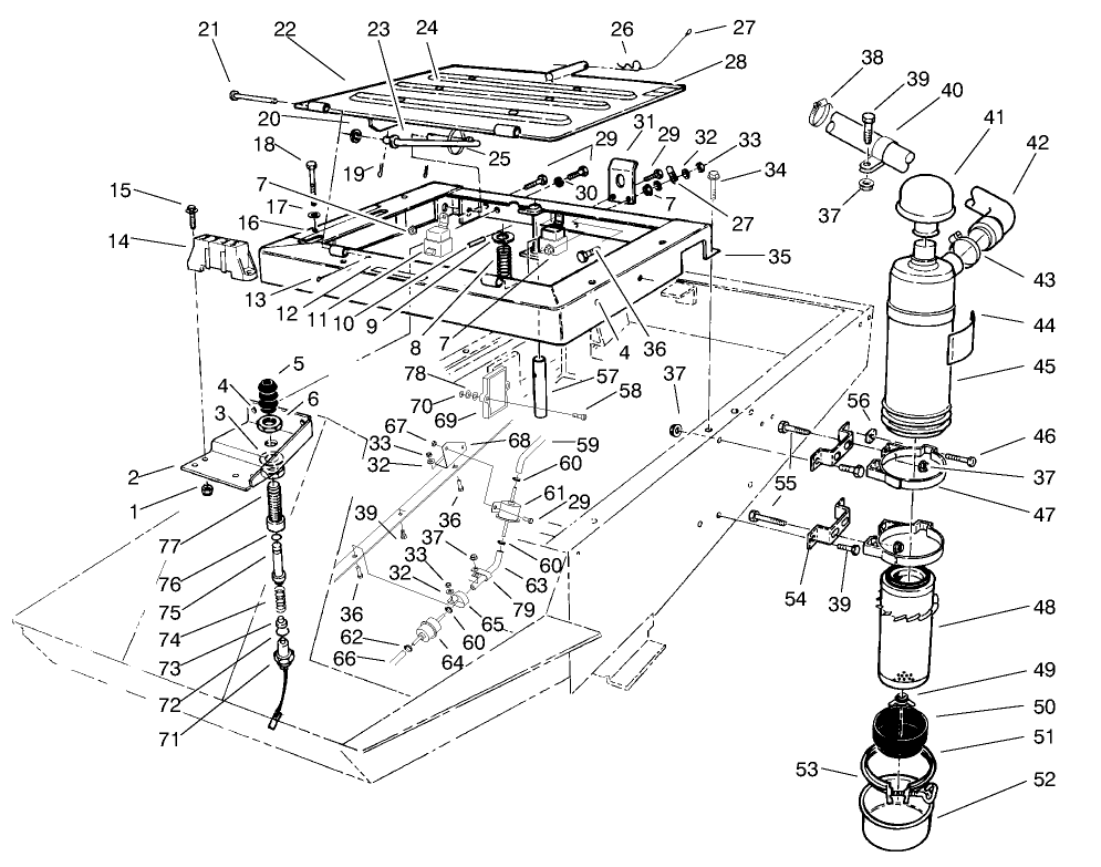 Seat Frame & Air Cleaner Asm