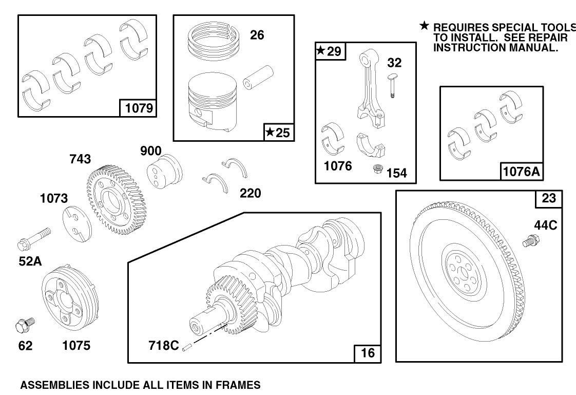 Engine Asm Model 580447 Type 0112-E2 (continued)
