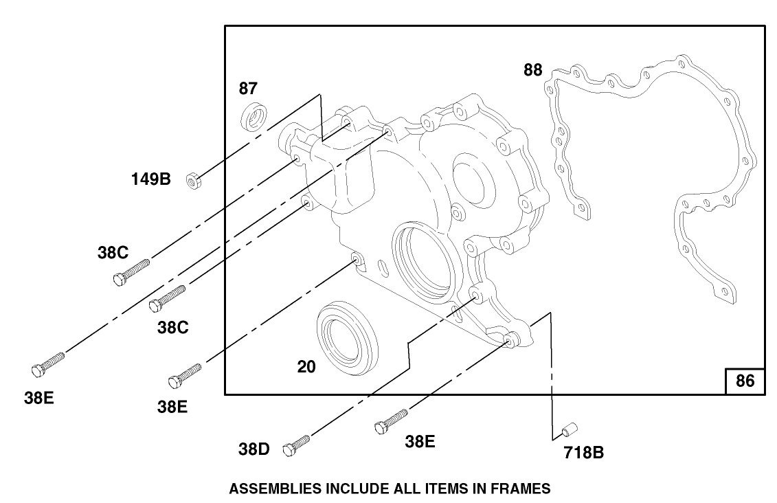 Engine Asm Model 580447 Type 0112-E2 (continued)