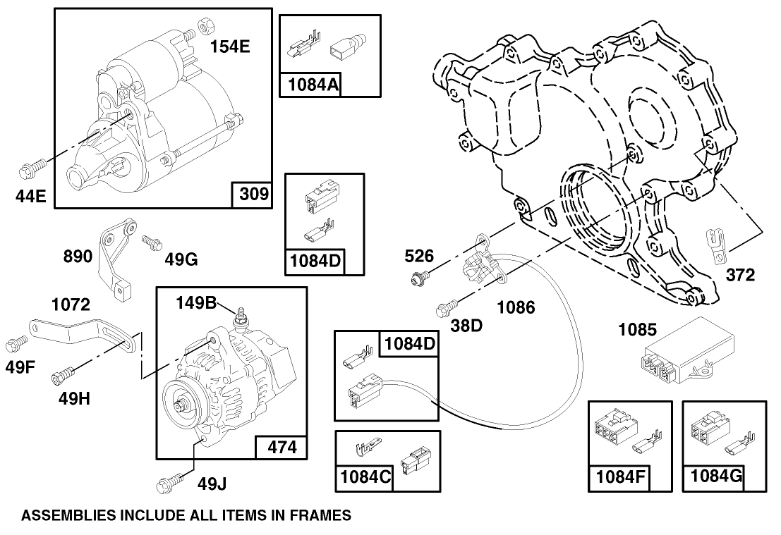 Engine Asm Model 580447 Type 0112-E2 (continued)