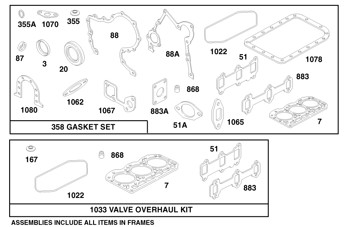 Engine Asm Model 580447 Type 0112-E2 (continued)