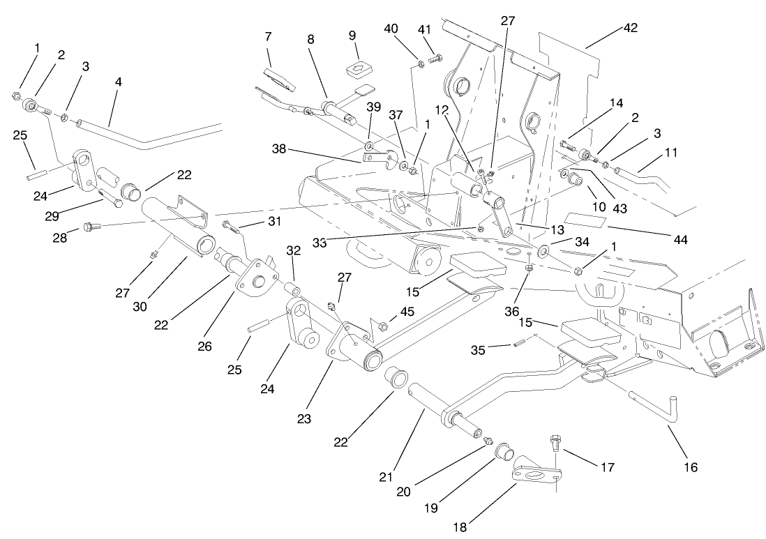 Traction & Brake Pedals Assembly