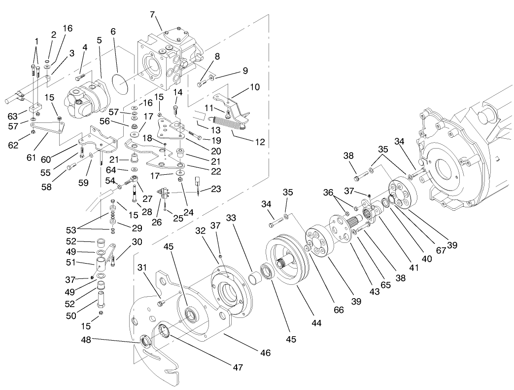 Hydraulic Pump Installation Assembly