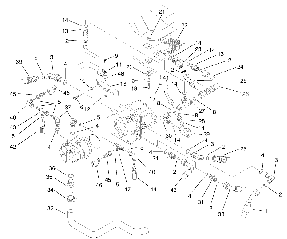 Hydraulic Pump Fittings Assembly