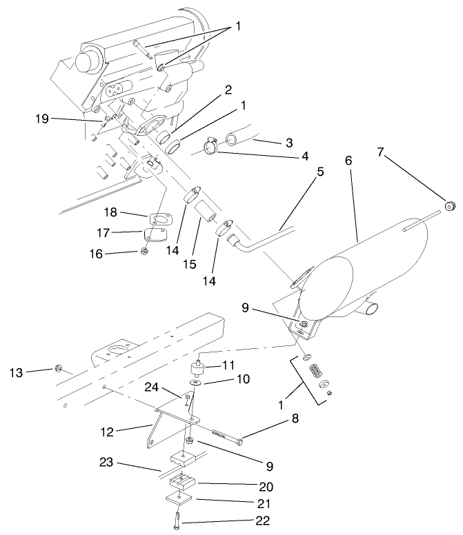 Muffler & Air Cleaner Installation Assembly