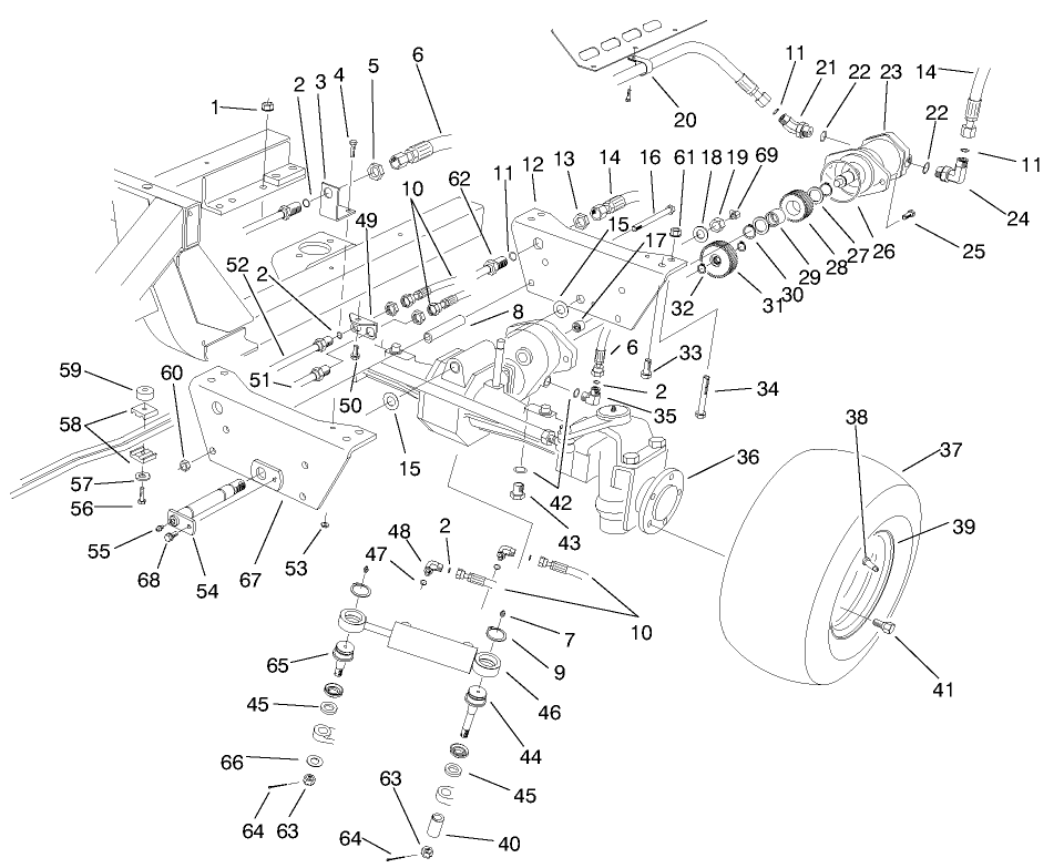 Rear Axle Assembly (model No. 30455 Only)