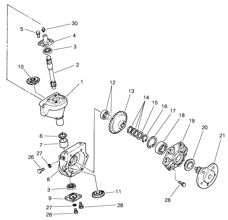 Steering Gear Case Assembly (model No. 30455 Only)