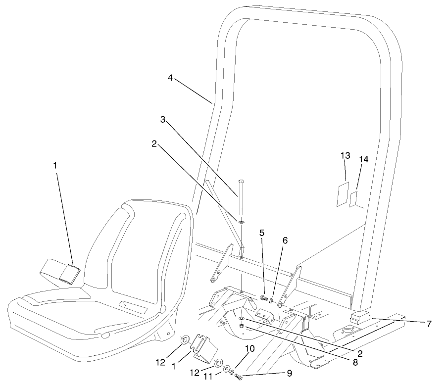 R.o.p.s. Assembly (standard For Model No. 30455)(optional For Model No. 30450)