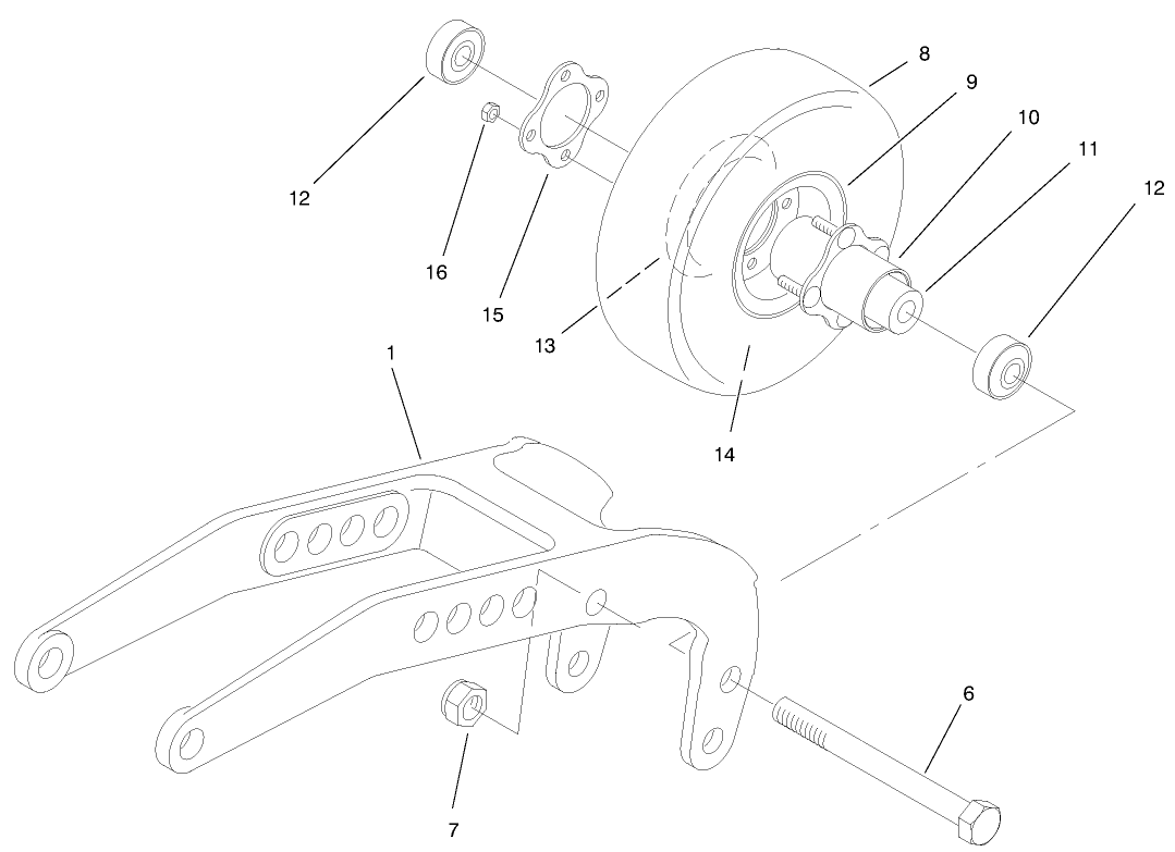 Rear Pivot Arm Assembly