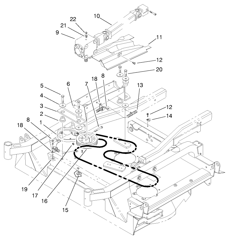 Gear Box, Mount & Drive Shaft Assembly