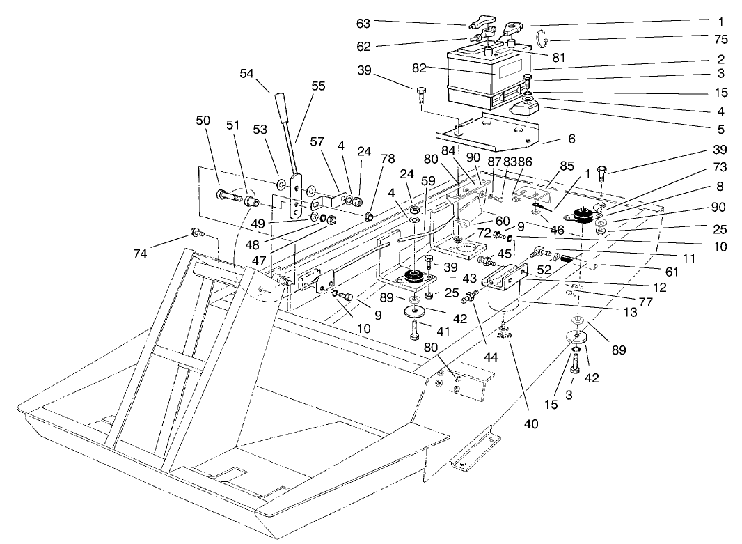 Battery & Engine Mount Asm
