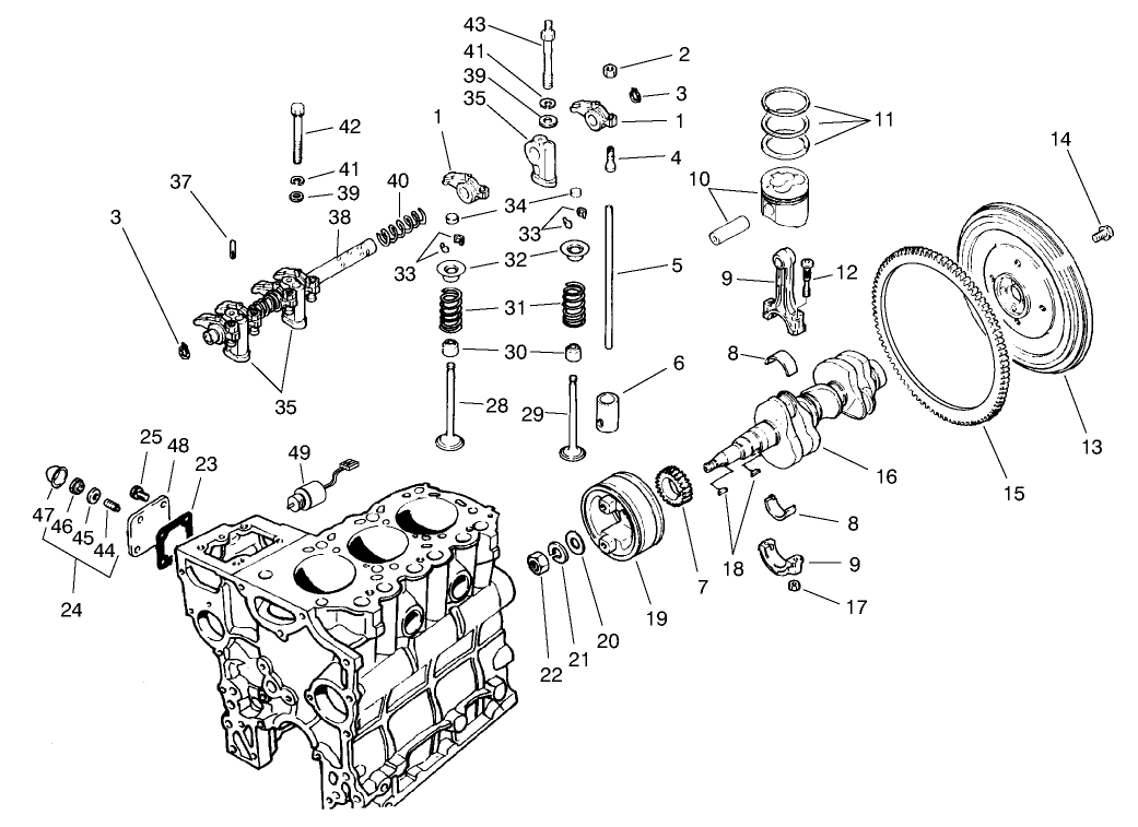 Valves And Crankshaft Asm (continued)
