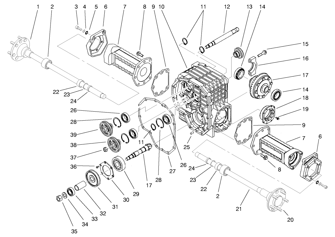Front Axle Gear Housing Assemlby