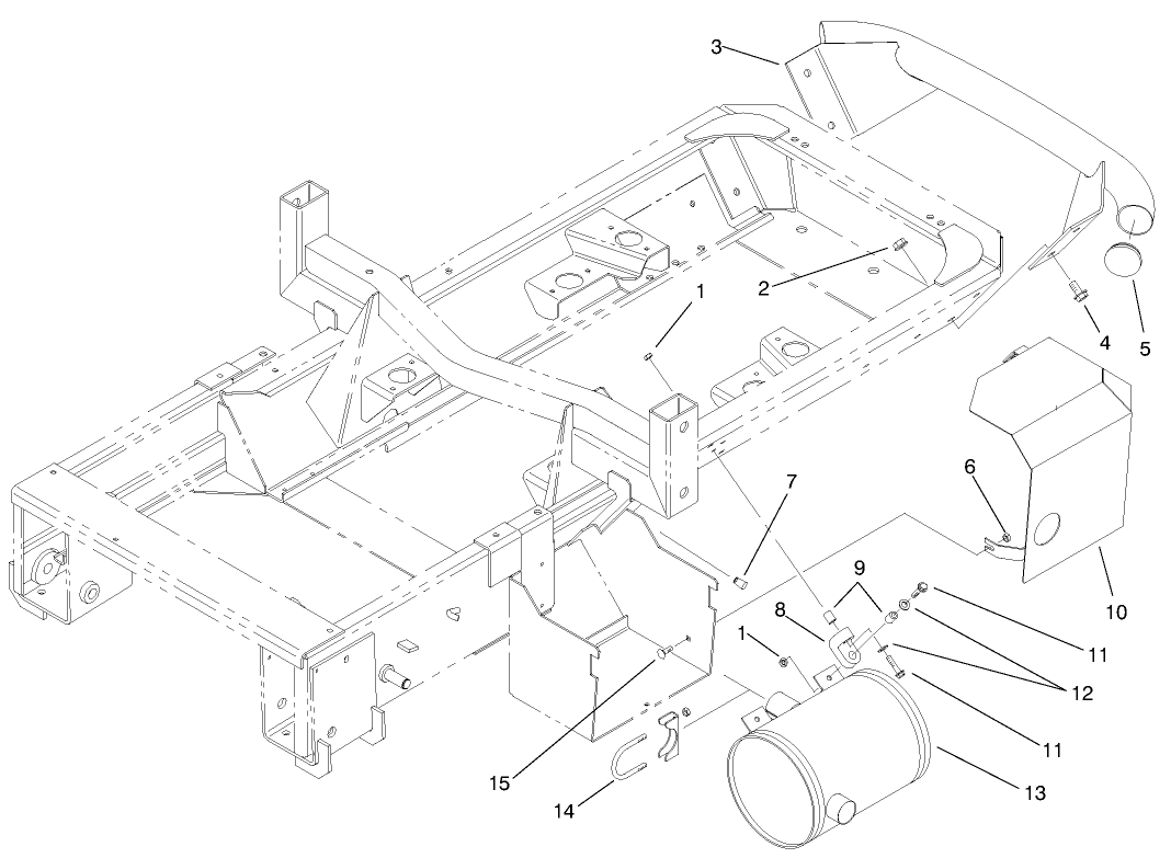 Muffler and Rear Bumper Assembly