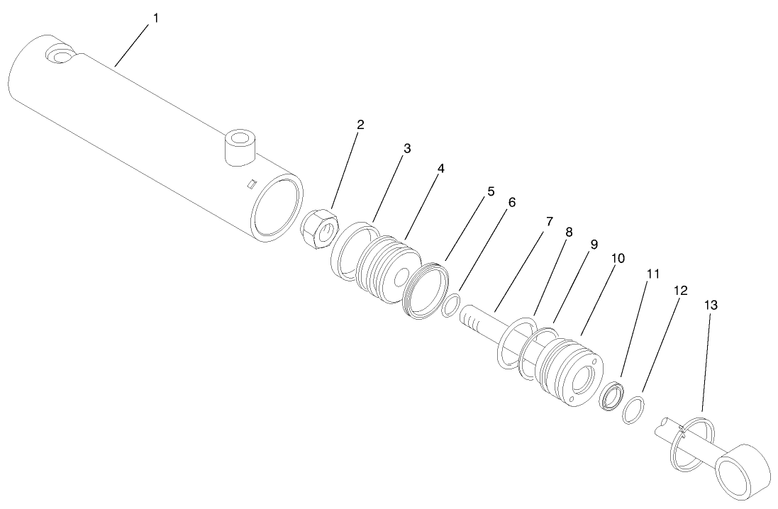 Hydraulic Cylinder Assembly No. 95-5699  (for Model 30302-80513 Thru 80562 Only)