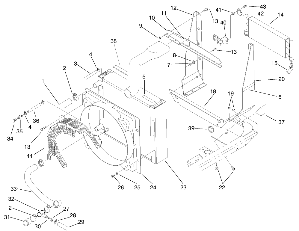 Radiator and Cooler Assembly
