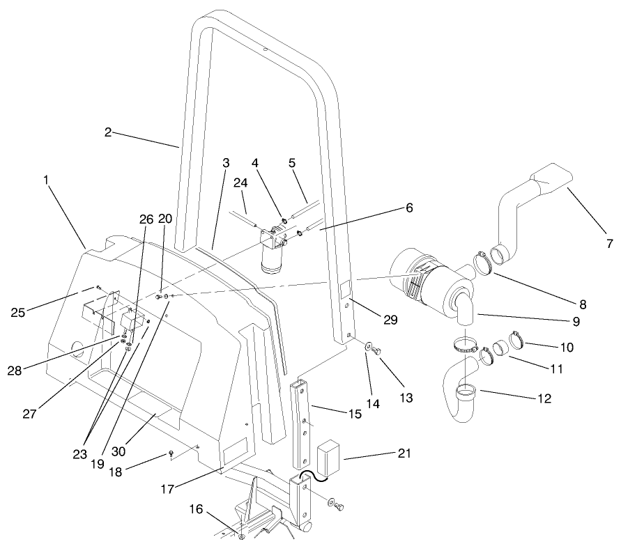 Center Shroud and Air Cleaner Asm.