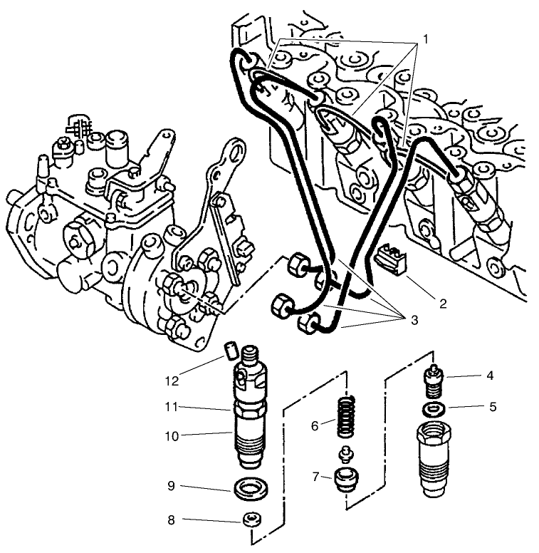 Fuel Injector and Plumbing Assembly