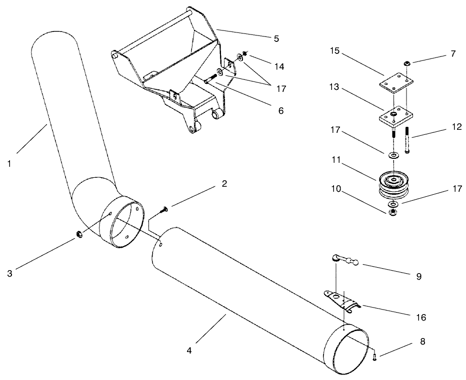 Hitch And Suction Tube Assembly