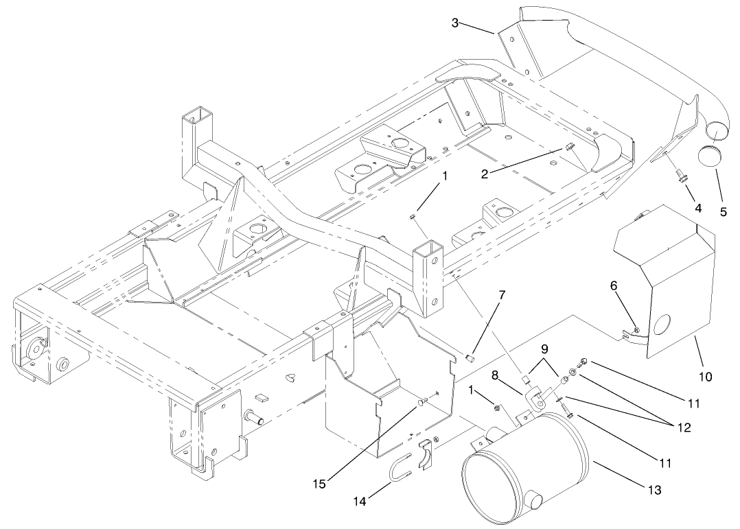 Muffler and Rear Bumper Assembly