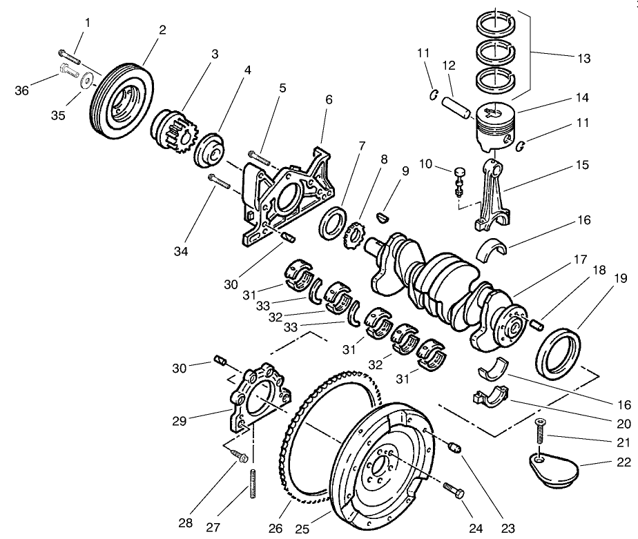 Piston and Crankshaft Assembly
