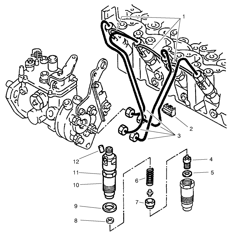 Fuel Injector and Plumbing Assembly