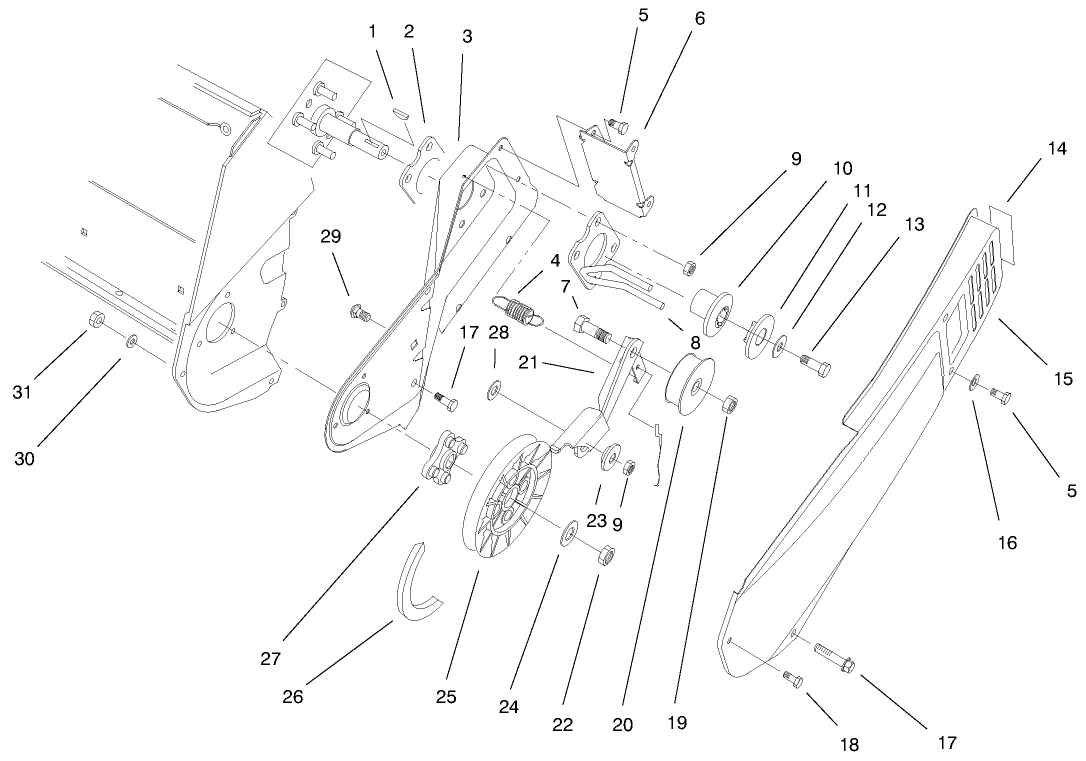 Pulley & Belt Cover Assembly (models 38177 & 38178)